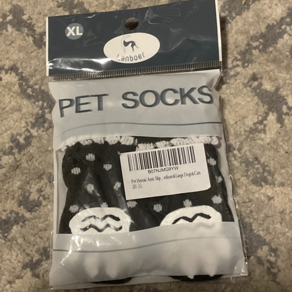 Black and White Pet Socks XL - Picture 2 of 3